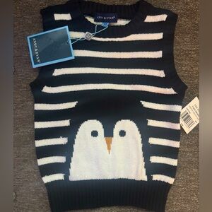 Andy & Evan Black and White Penguin Sweater Vest
